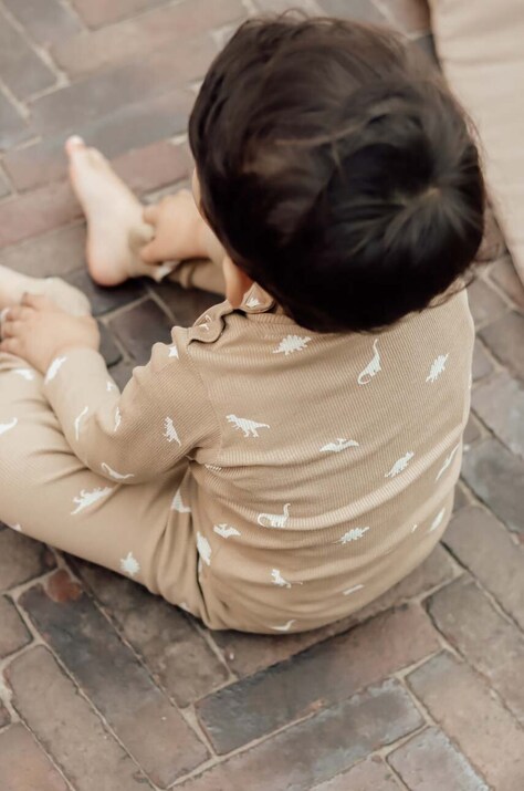 That's mine longsleeve bebeluși BLN50 culoarea bej, cu model CHOU
