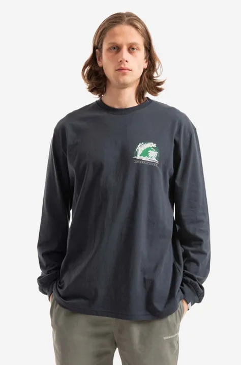 Βαμβακερή μπλούζα με μακριά μανίκια thisisneverthat Palm Tree L/S Tee χρώμα: γκρι