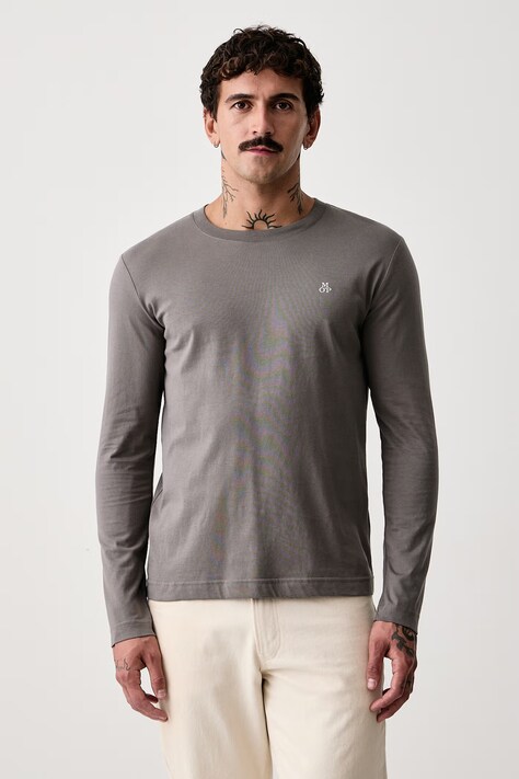 Marc O'Polo Longsleeve męski bawełniany beżowy 5000009410
