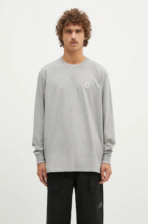1017 ALYX 9SM top a maniche lunghe in cotone Regular Fit Longsleeve Crewneck Tee colore grigio AAMTS0483FA01