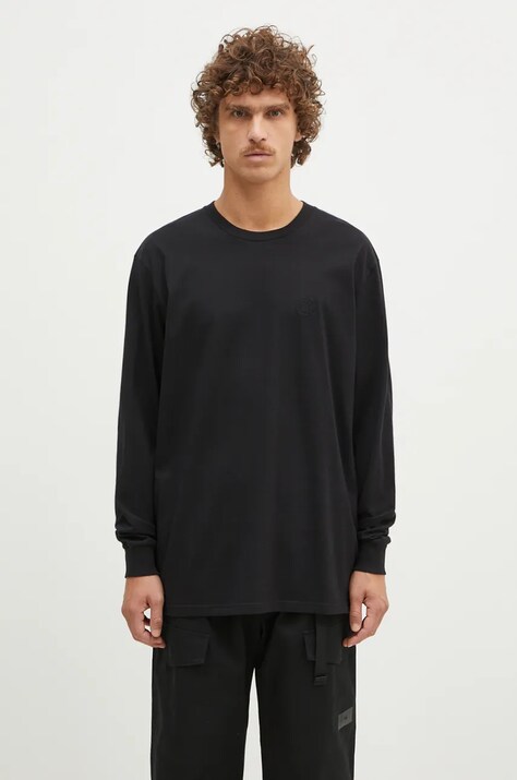 Бавовняний лонгслів 1017 ALYX 9SM Regular Fit Longsleeve Crewneck Tee колір чорний однотонний AAMTS0483FA01