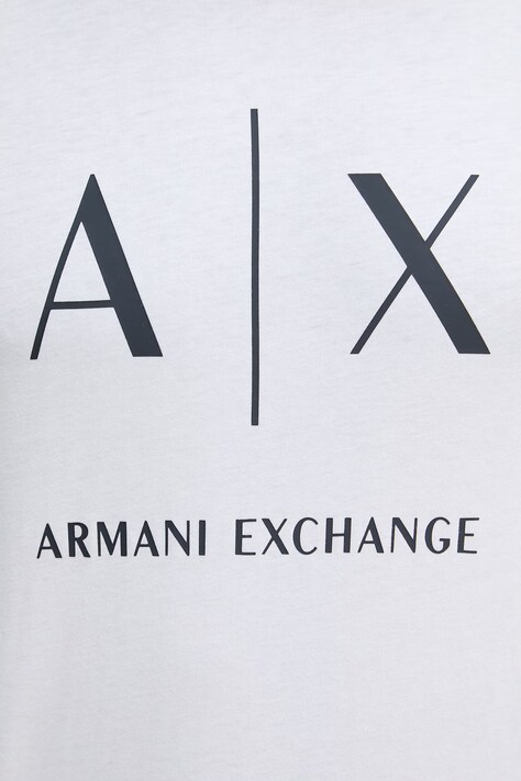 Armani Exchange лонгслів чоловічий бавовняний — AA00-BUM083, білий — фото 5