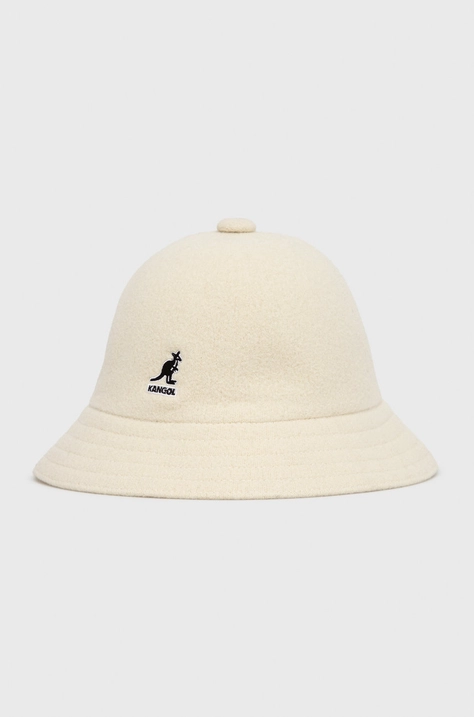 Вовняний капелюх Kangol колір бежевий вовна K3451.WH103-WH103