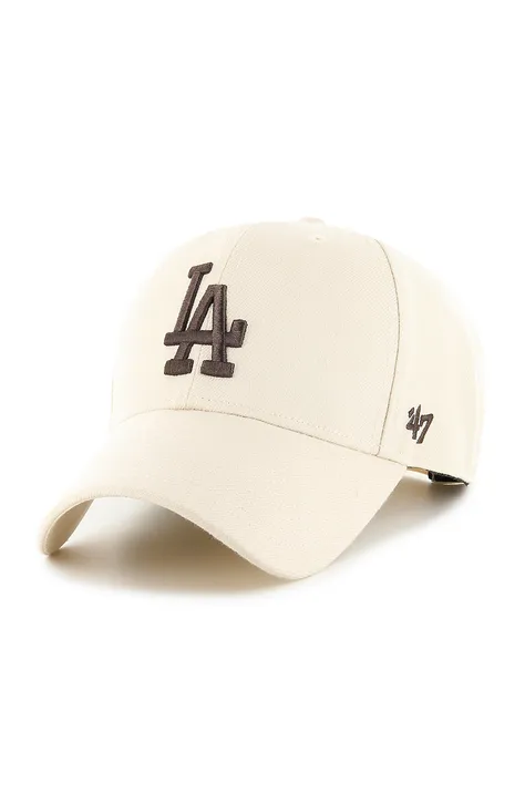 Čepice 47brand MLB Los Angeles Dodgers růžová barva, s aplikací, B-MVPSP12WBP-NTG