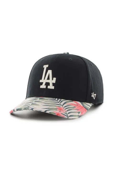 47brand czapka z daszkiem MLB Los Angeles Dodgers kolor czarny z aplikacją