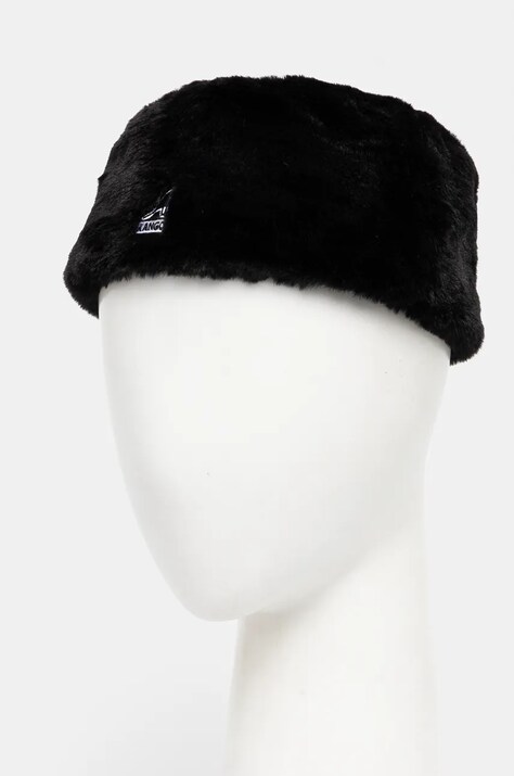 Kangol czapka FAUX FUR TOPPER kolor czarny  K5419.BS002