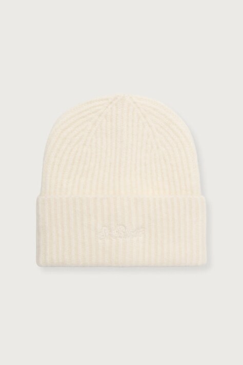 MC2 Saint Barth Czapka beanie damska z wełną i alpaką biała MOS0003