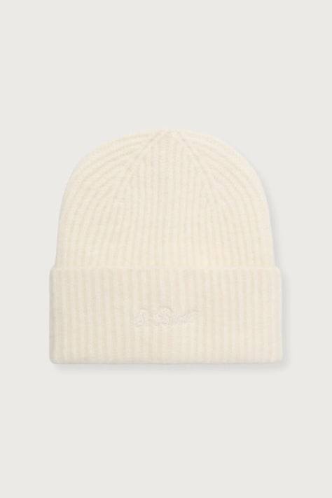 MC2 Saint Barth Czapka beanie damska z wełną i alpaką biała MOS0003