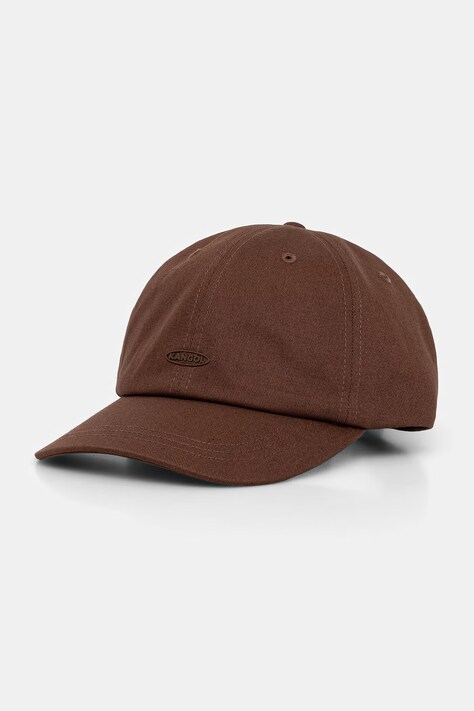 Kangol czapka z daszkiem damska bawełniana DEMURE LOGO BB brązowa K5487.BR204