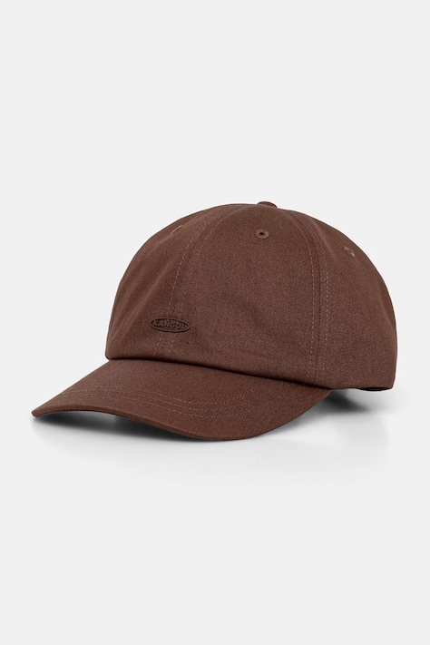 Kangol czapka z daszkiem damska bawełniana DEMURE LOGO BB brązowa K5487.BR204