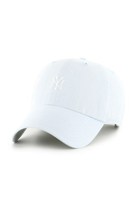 47 brand czapka z daszkiem bawełniana MLB New York Yankees kolor niebieski B-BSRNR17GWS-S7
