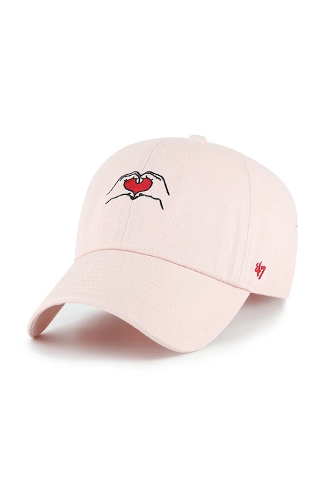 47 brand czapka z daszkiem bawełniana Love Base Runner Icon kolor różowy XX-BSRIC1411GWS-PK