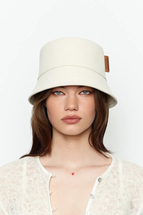 Pamučni šešir Ruslan Baginskiy Ruslan Baginskiy Logo Patch Bucket Hat boja: bež, BCT035-C-FLTL