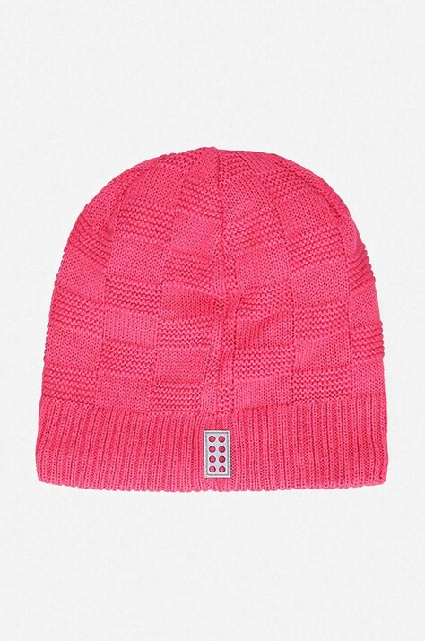 Детская шапка Lego цвет розовый из тонкого трикотажа