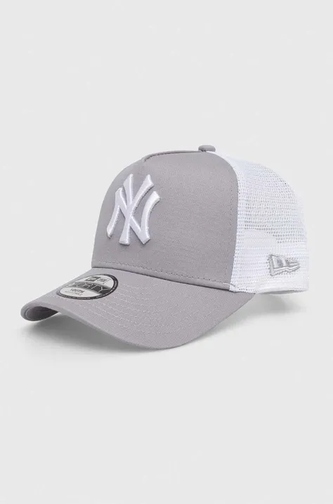 New Era czapka z daszkiem dziecięca NEW YORK YANKEES kolor szary z aplikacją