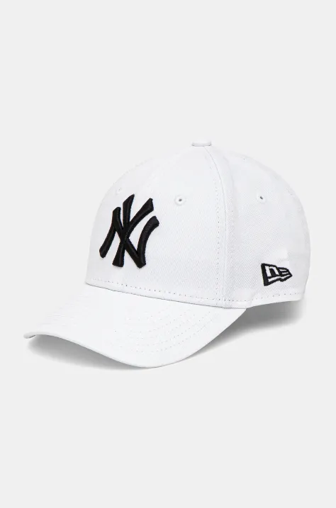 Detská bavlnená šiltovka New Era NEW YORK YANKEES biela farba, s nášivkou, 12745556