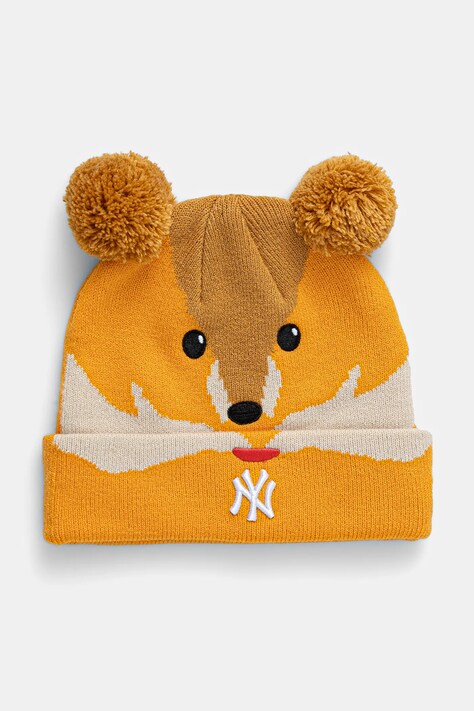 Дитяча шапка New Era NEW YORK YANKEES колір помаранчевий з тонкого трикотажу 60565309