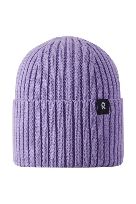Reima czapka beanie dziecięca bawełniana Hattara fioletowa 5300057B