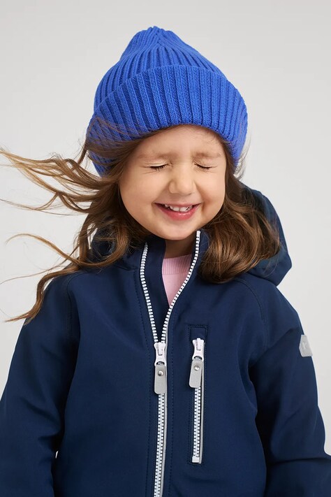 Reima czapka beanie dziecięca bawełniana Hattara niebieska 5300057B