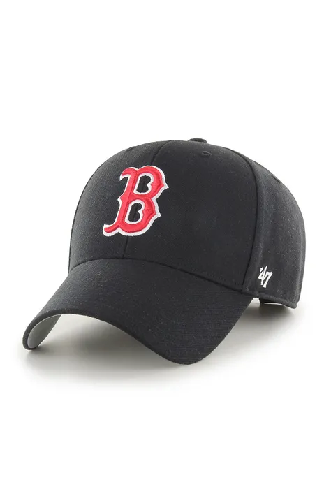 47 brand Czapka MLB Boston Red Sox kolor czarny z aplikacją  B-MVP02WBV-BKF
