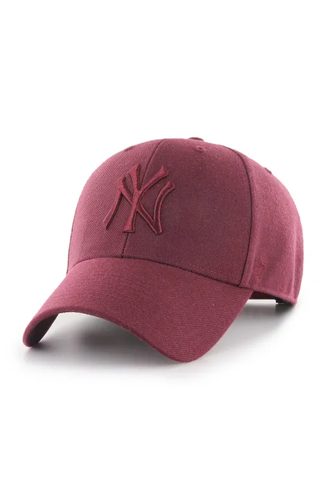 Čiapka 47 brand MLB New York Yankees hnedá farba, s nášivkou