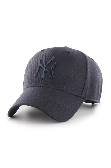 Čiapka 47brand MLB New York Yankees tmavomodrá farba, s nášivkou