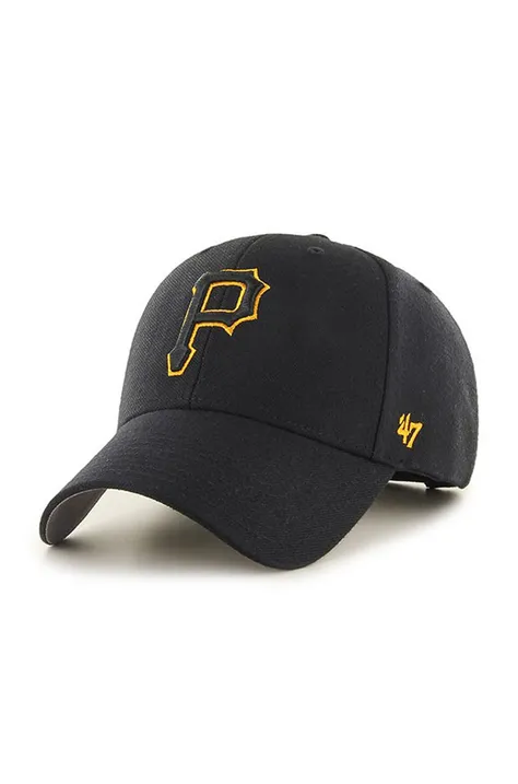 Čiapka 47 brand MLB Pittsburgh Pirates čierna farba, s nášivkou