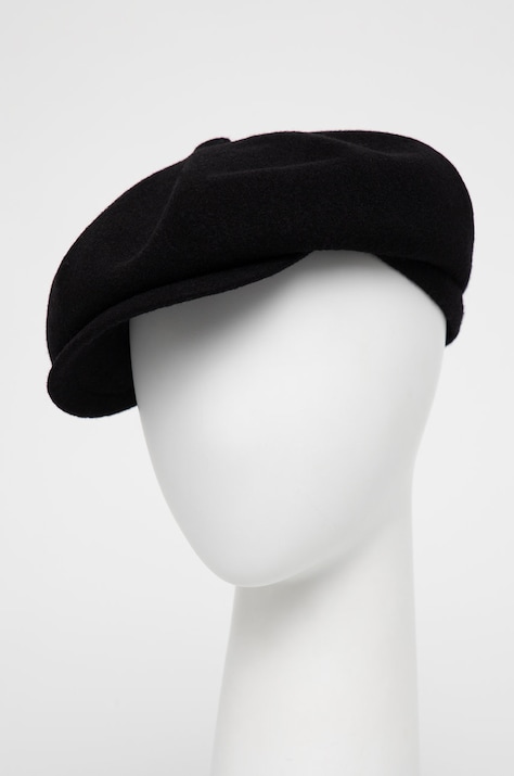 Кашкет Kangol колір чорний вовна