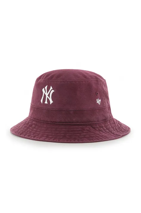 47brand Kapelusz MLB New York Yankees kolor fioletowy bawełniany