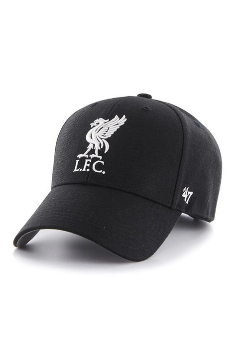 Čiapka 47brand EPL Liverpool čierna farba, s nášivkou