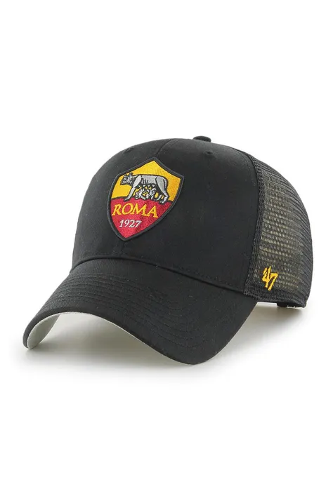 Καπέλο 47 brand MLB New York Yankees AS Roma χρώμα: μαύρο  H-MVPSP15WBP-QL  ITFL-BRANS01CTP-BKC
