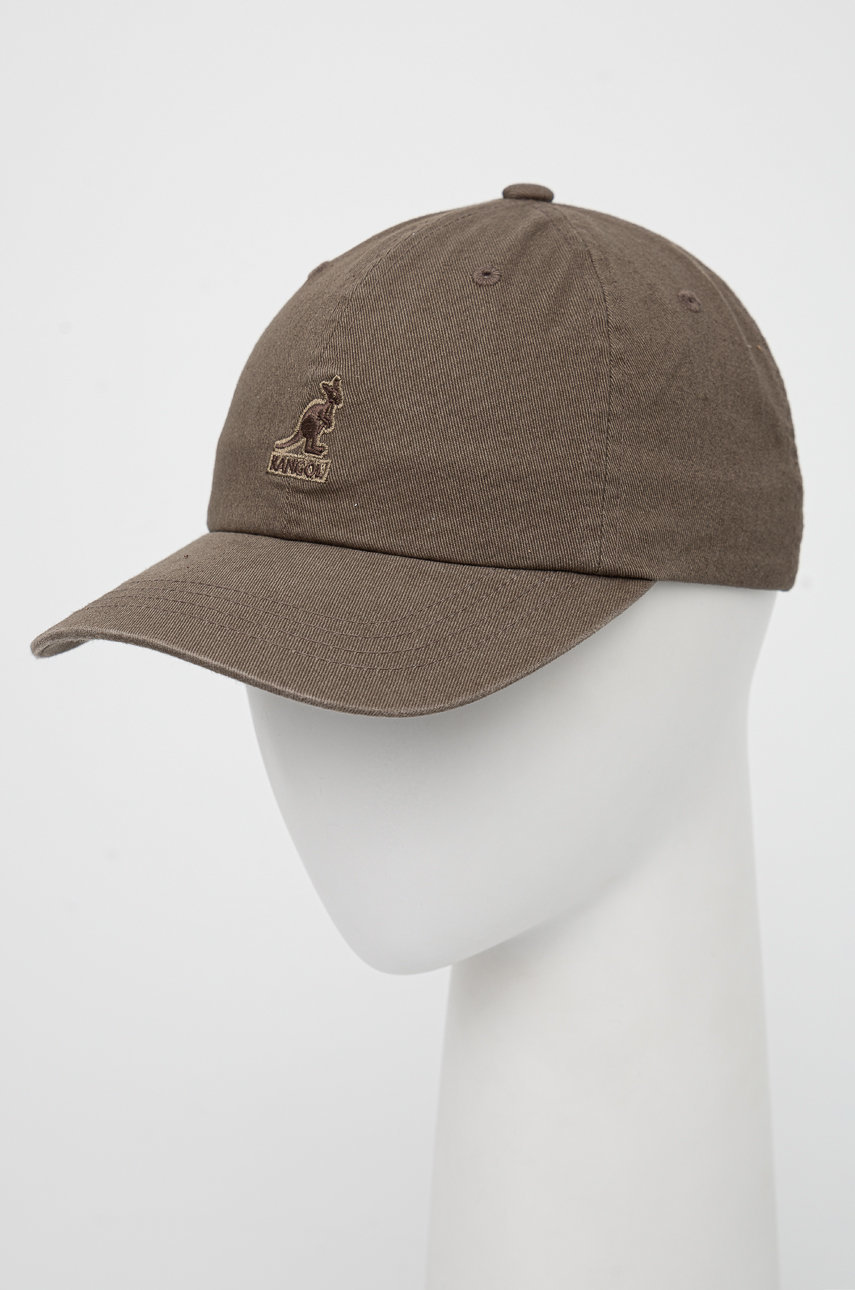 Pamučna kapa Kangol boja: zelena, s aplikacijom, K5165HT.SM094-SM094