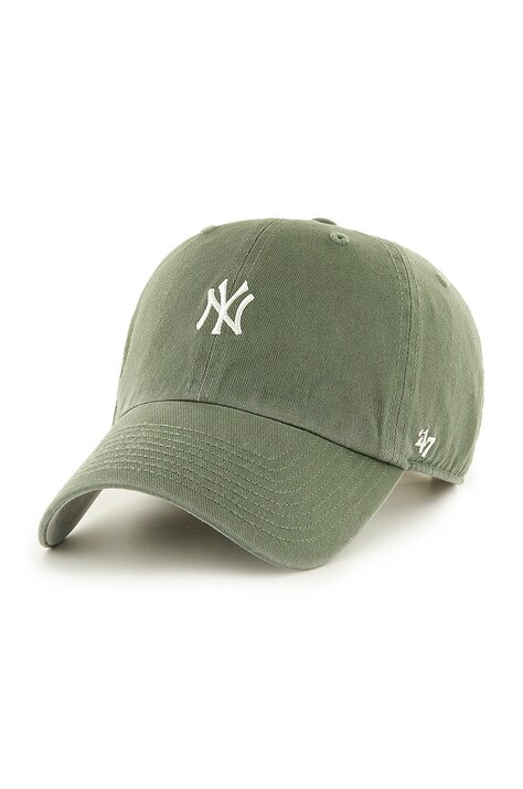 Кепка 47 brand New York Yankees колір сірий з аплікацією