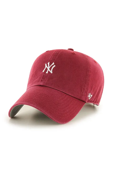 Čiapka 47 brand New York Yankees červená farba, s nášivkou