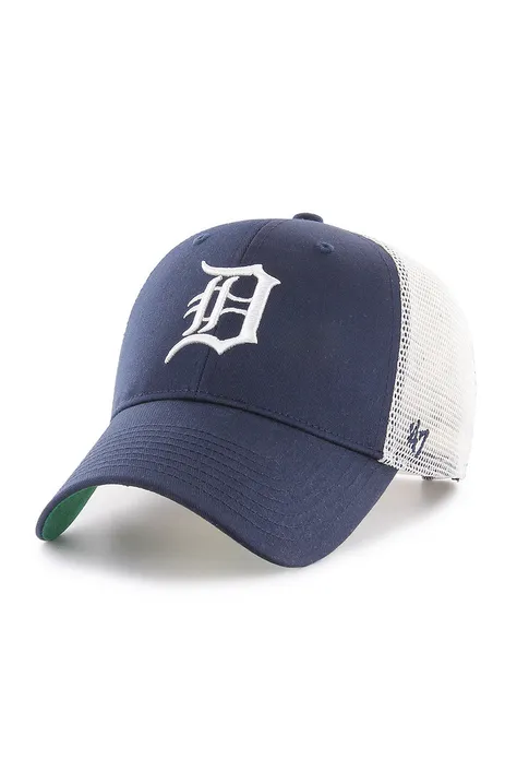 Čiapka 47brand MLB Detroit Tigers tmavomodrá farba, s nášivkou, B-BRANS09CTP-NY