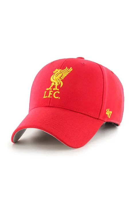 47brand czapka EPL Liverpool kolor czerwony z aplikacją