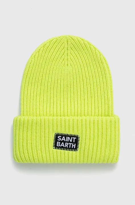 MC2 Saint Barth czapka z domieszką wełny kolor zielony z grubej dzianiny z domieszką wełny