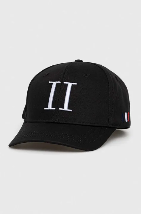 Βαμβακερό καπέλο του μπέιζμπολ Les Deux χρώμα: μαύρο
