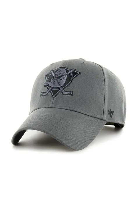Kapa sa šiltom s dodatkom vune 47brand NHL Anaheim Ducks boja: siva, s aplikacijom