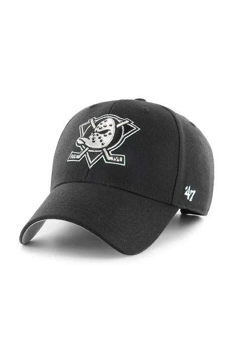 Kapa iz mešanice volne 47 brand NHL Anaheim Ducks črna barva