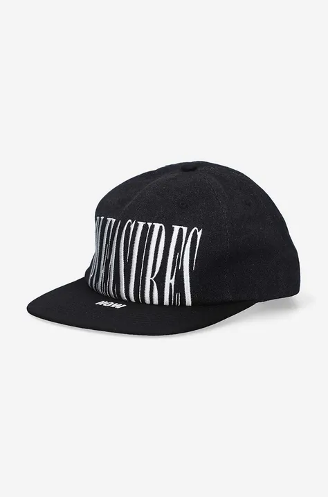 Βαμβακερό καπέλο του μπέιζμπολ PLEASURES χρώμα μαύρο P23SP069