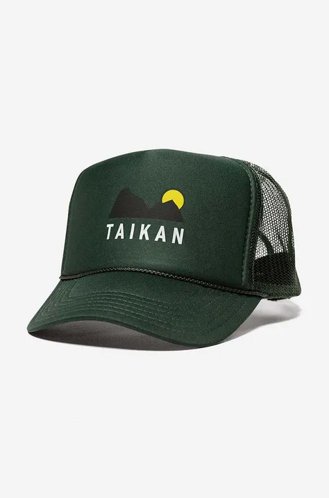 Шапка с козирка Taikan Trucker Cap в зелено с принт