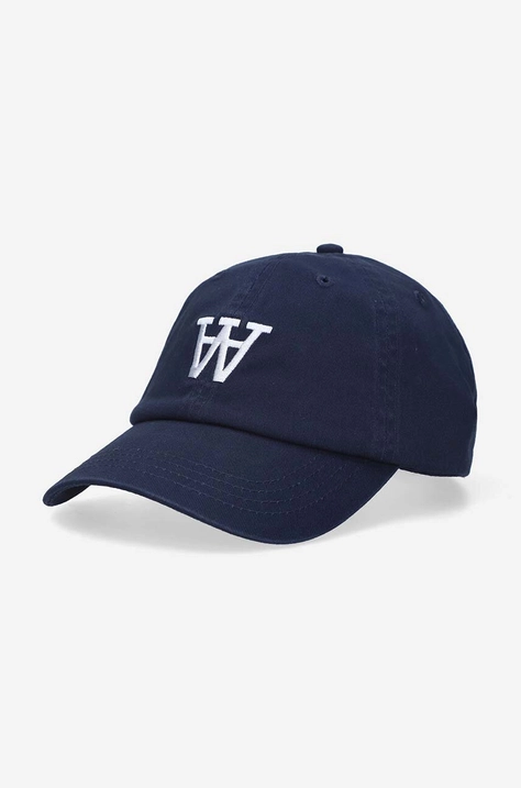 Wood Wood cotton baseball cap Eli AA navy blue color