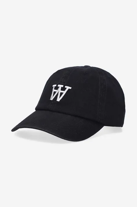 Βαμβακερό καπέλο του μπέιζμπολ Wood Wood Eli AA χρώμα: μαύρο