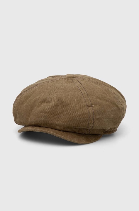 Kangol basca din bumbac culoarea verde, bumbac