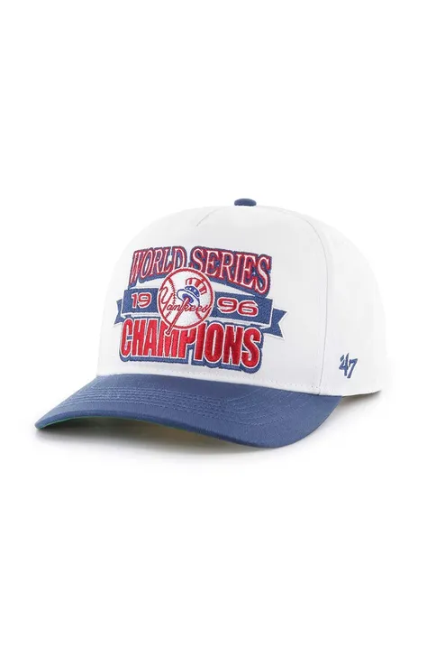 Βαμβακερό καπέλο του μπέιζμπολ 47 brand MLB New York Yankees χρώμα: άσπρο, BCWS-ARCHH17CTP-WH96