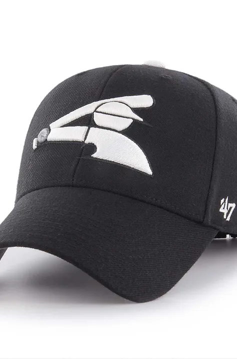 Кепка 47 brand MLB Chicago White Sox цвет чёрный с аппликацией B-MVP06WBV-BKB