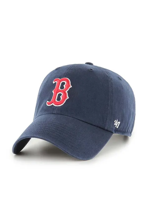 Шапка с козирка 47 brand MLB Boston Red Sox в тъмносиньо с апликация B-RGW02GWS-NYX