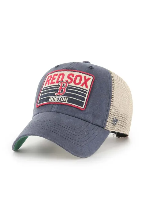 Kapa s šiltom 47 brand MLB Boston Red Sox mornarsko modra barva, B-FRSTK02BXP-VN