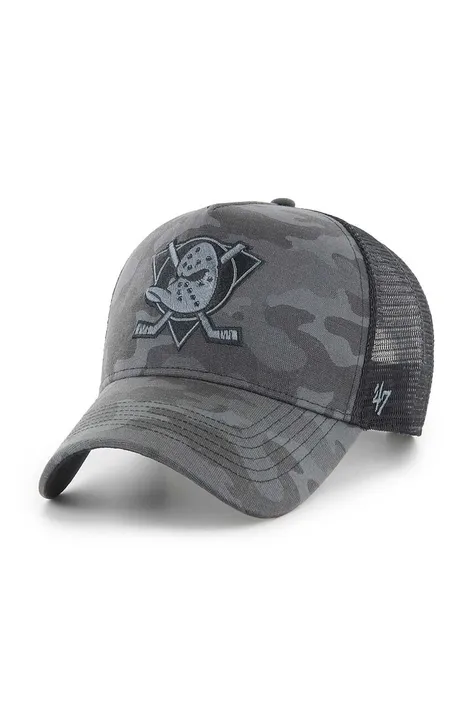 Kšiltovka 47 brand NHL Anaheim Ducks šedá barva, s aplikací, H-TCMDT25LAP-CC